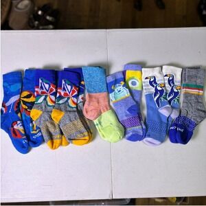 Bombas Kids Ankle Socks Lot Monsters Inc Floral Colorful Cushioned 7 Pairs